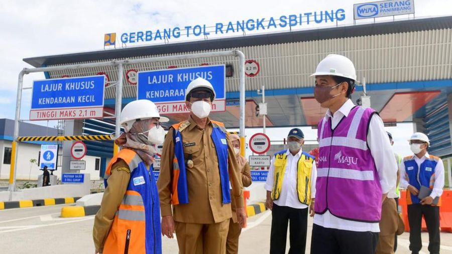Jokowi Peresmian Jalan Tol Serang - Panimbang Seksi 1- Ruas Serang - Rangkasbitung, 16 Nov 2021