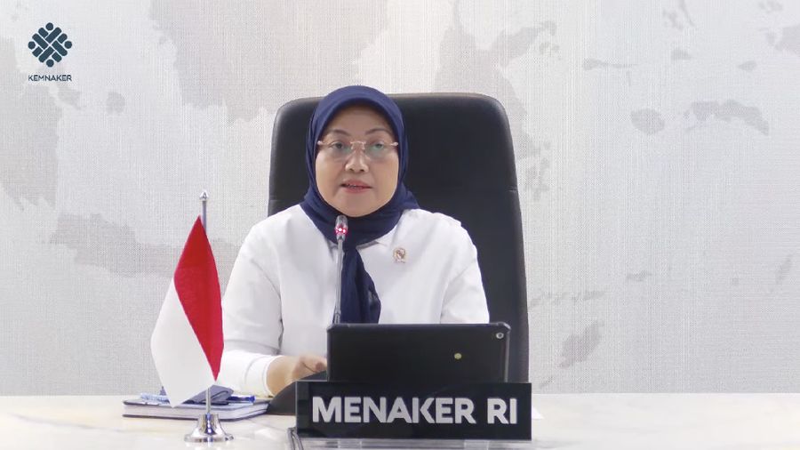 Menaker RI, Ida Fauziah (Tangkapan Layar Youtube)
