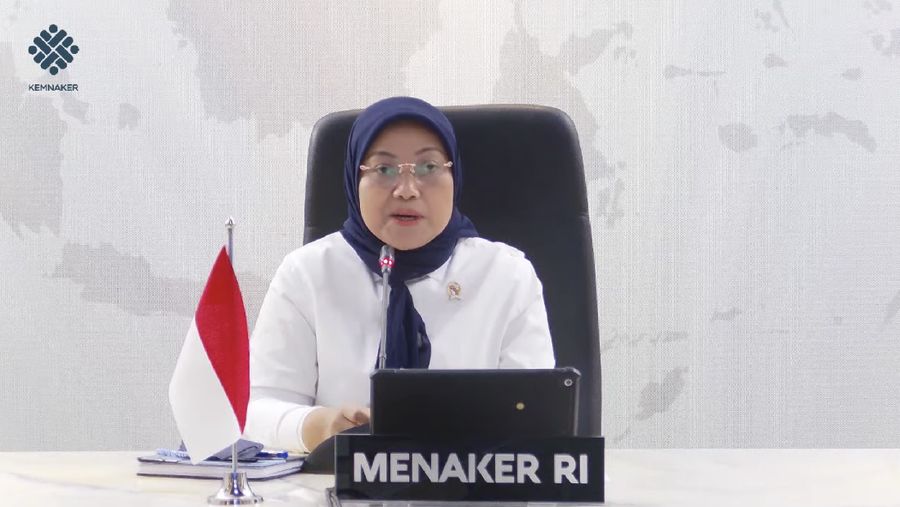Menaker RI, Ida Fauziah (Tangkapan Layar Youtube)