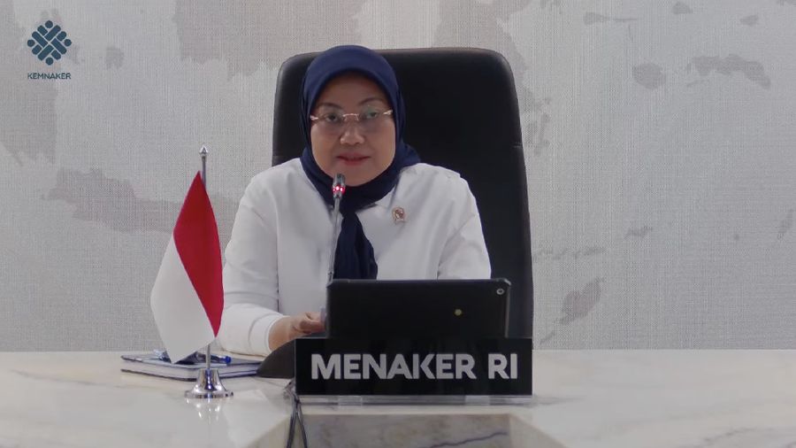 Menaker RI, Ida Fauziyah (Tangkapan Layar Youtube)