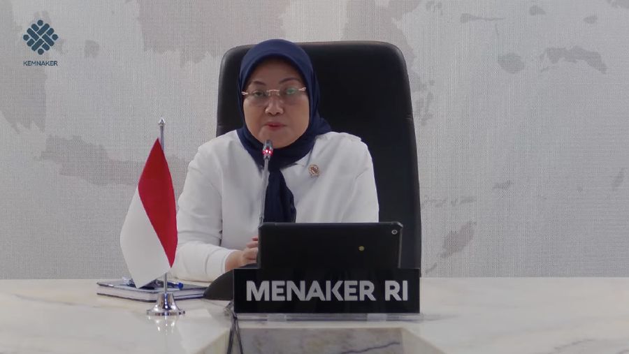Menaker RI, Ida Fauziyah (Tangkapan Layar Youtube)