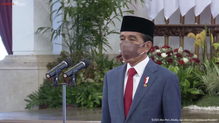 Pelantikan Duta Besar LBBP Republik Indonesia, Istana Negara, 17 November 2021 (Tangkapan Layar Youtube/Sekretariat Presiden)