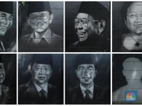 Potret Deretan Mural Bergambar Presiden RI dari Masa ke Masa