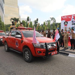 BNPB Luncurkan Gerakan Mobil Masker Untuk Masyarakat Riau