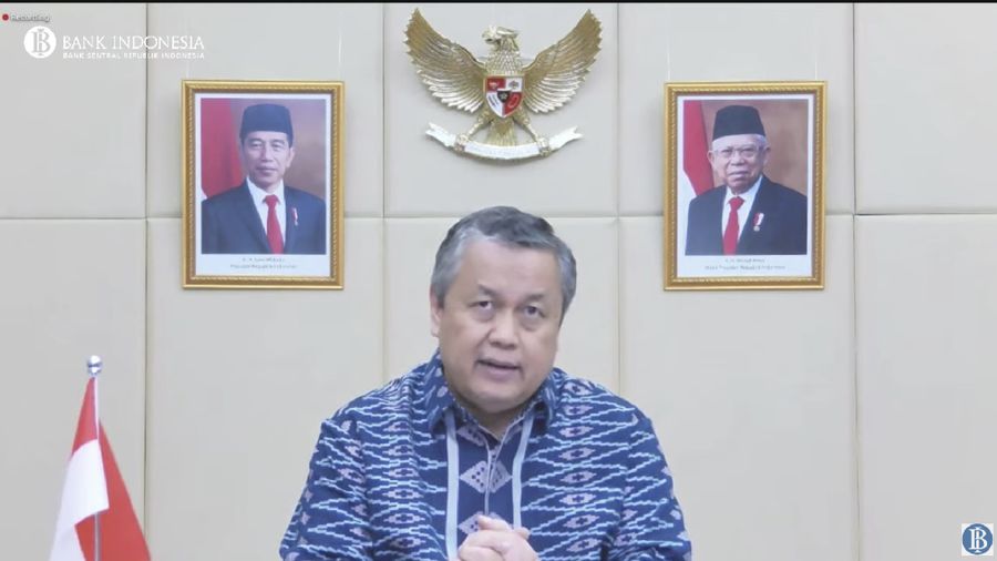 Pengumuman Hasil Rapat Dewan Gubernur Bulanan, Bulan November 2021. (Tangkapan Layar Youtube)