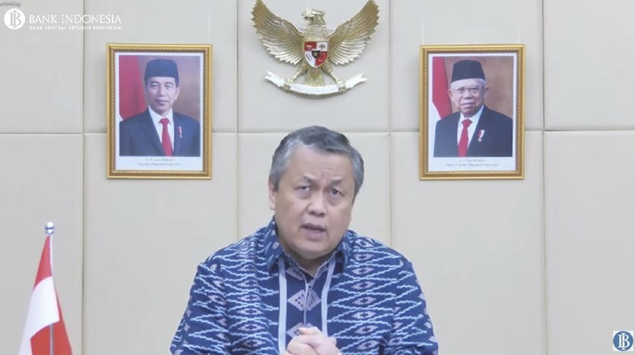 Pengumuman Hasil Rapat Dewan Gubernur Bulanan, Bulan November 2021. (Tangkapan Layar Youtube)