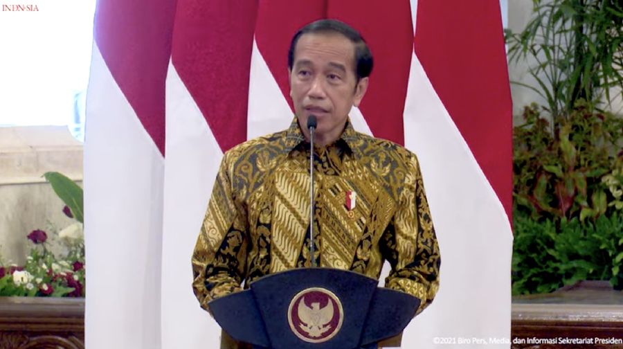 Pidato Kunci Presiden RI, Jokowi pada Kompas100 CEO Forum, 18 November 2021. (Tangkapan Layar Youtube)