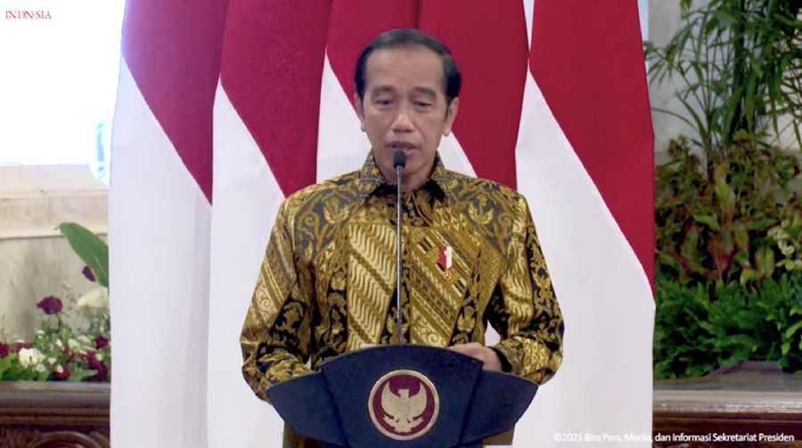 Pidato Kunci Presiden RI, Jokowi pada Kompas100 CEO Forum, 18 November 2021. (Tangkapan Layar Youtube)