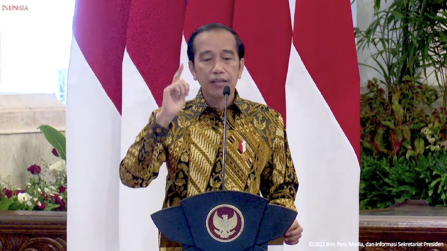 Pidato Kunci Presiden RI, Jokowi pada Kompas100 CEO Forum, 18 November 2021. (Tangkapan Layar Youtube)