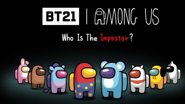 BTS dan Amoung Us (Tangkapan Layar Twitter) BTS dan Amoung Us (Tangkapan Layar Twitter)