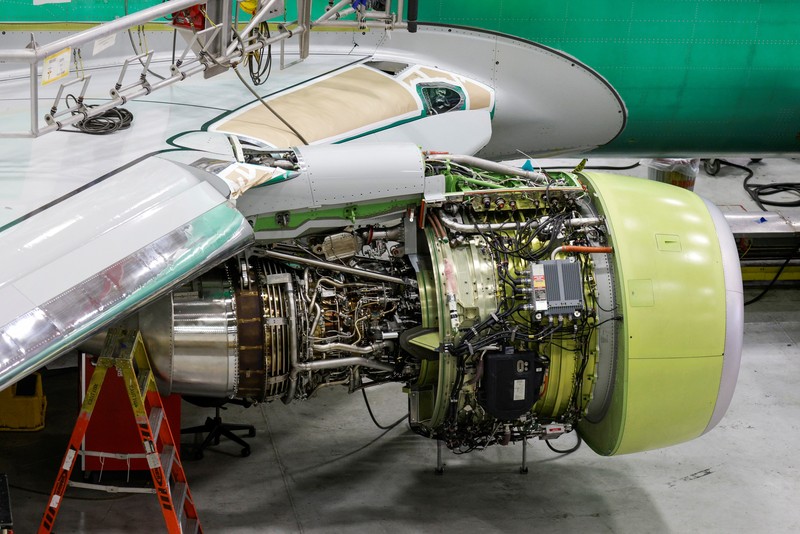 Perakitan pesawat patroli maritim Boeing P-8 Poseidon di pabrik Boeing 737 di Renton, Washington The production line for the Boeing P-8 Poseidon maritime patrol aircraft is pictured at Boeing's 737 factory in Renton, Washington, U.S. November 18, 2021. REUTERS/Jason Redmond