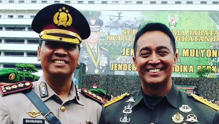 Kombes Bhirawa Braja Paksa dan Panglima TNI Jenderal Andika Perkasa (Tangkapan Layar)