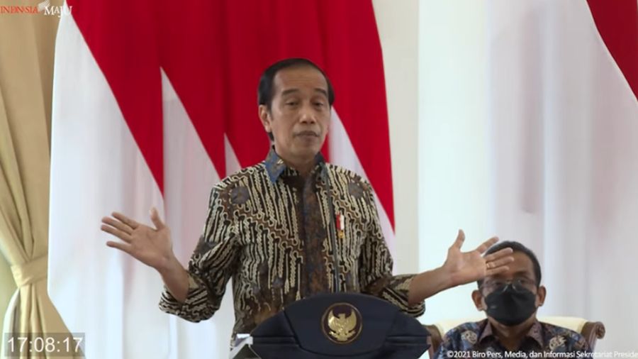 Pengarahan Presiden Jokowi kepada Komisaris dan Direksi Pertamina dan PLN, 16 November 2021. (Tangkapan Layar via Youtube Sekretariat Presiden)