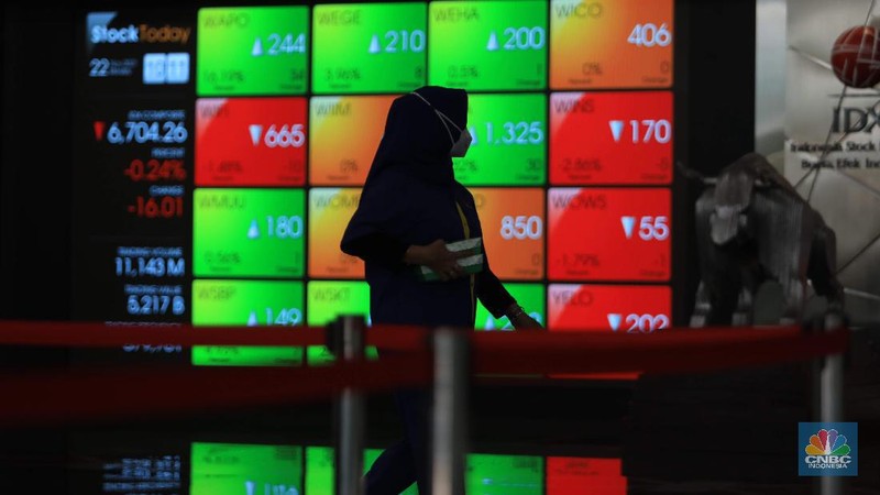 Ilustrasi Bursa Efek Indonesia/ IHSG, Senin (22/11/2021) (CNBC Indonesia/Muhammad sabki)