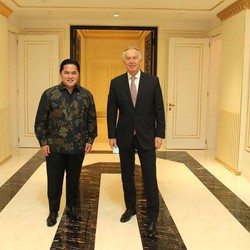 Erick Thohir Temui Tony Blair, Bahas Ibu Kota Baru RI?