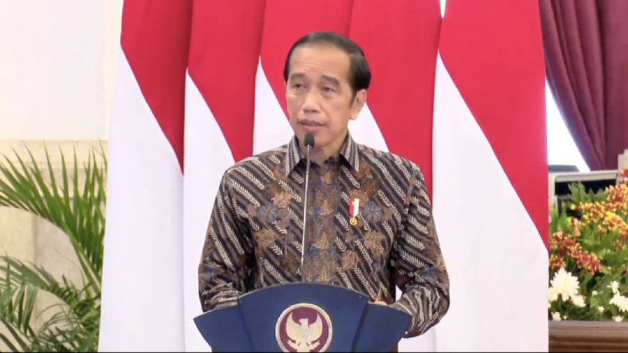 Presiden Joko Widodo dalam acara Indo EBTKE ConEx 2021 (Tangkapan Layar via Youtube meti ires)