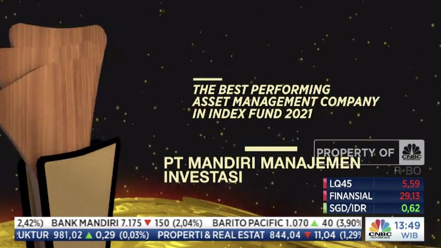 The Best Performing Asset Management Company in Index Fund 2021 Presiden Direktur, PT Mandiri Manajemen Investasi, Aliyahdin Saugi