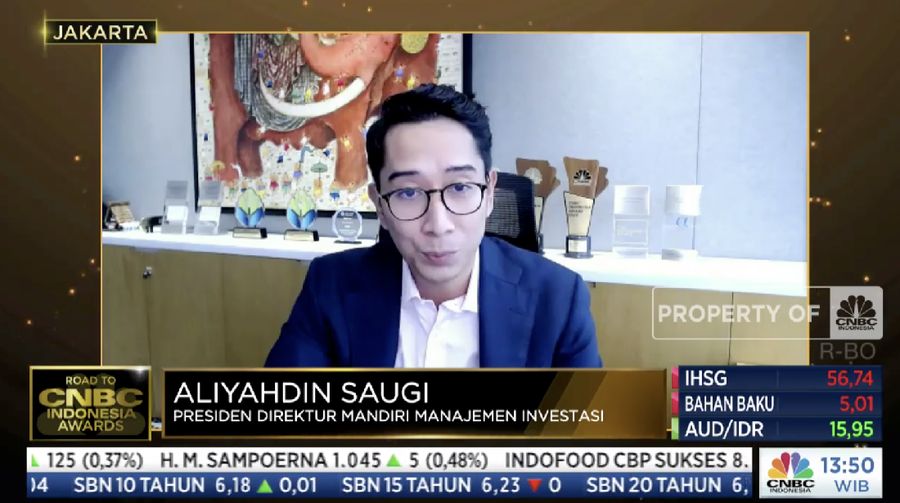 The Best Performing Asset Management Company in Index Fund 2021 Presiden Direktur, PT Mandiri Manajemen Investasi, Aliyahdin Saugi