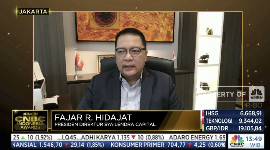 The Most Trusted Asset Management 2021 Outstanding Fund Manager in Millenial Segment 2021, Presiden Direktur PT Syailendra Capital, Fajar R. Hidajat