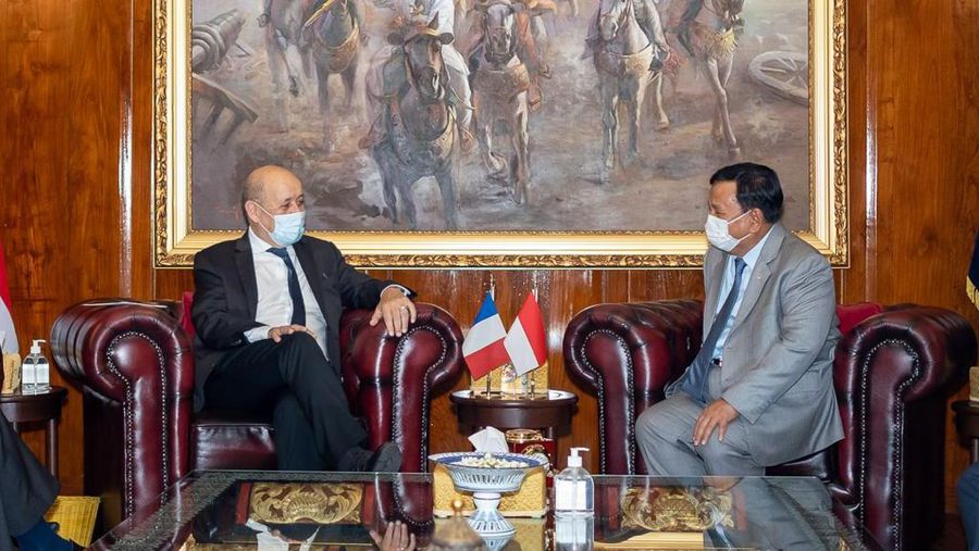 Pertemuan Prabowo & Le Drian