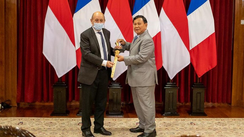 Pertemuan Prabowo & Le Drian