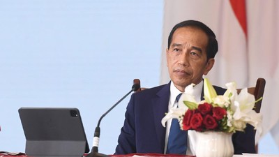 Presiden saat berbicara secara virtual pada Sesi Retreat Konferensi Tingkat Tinggi (KTT) Asia-Europe Meeting (ASEM) ke-13 di Istana Kepresidenan Bogor, Jumat, 26 November 2021. Doc: Lukas - Biro Pers Sekretariat Presiden Presiden saat berbicara secara virtual pada Sesi Retreat Konferensi Tingkat Tinggi (KTT) Asia-Europe Meeting (ASEM) ke-13 di Istana Kepresidenan Bogor, Jumat, 26 November 2021. Doc: Lukas - Biro Pers Sekretariat Presiden