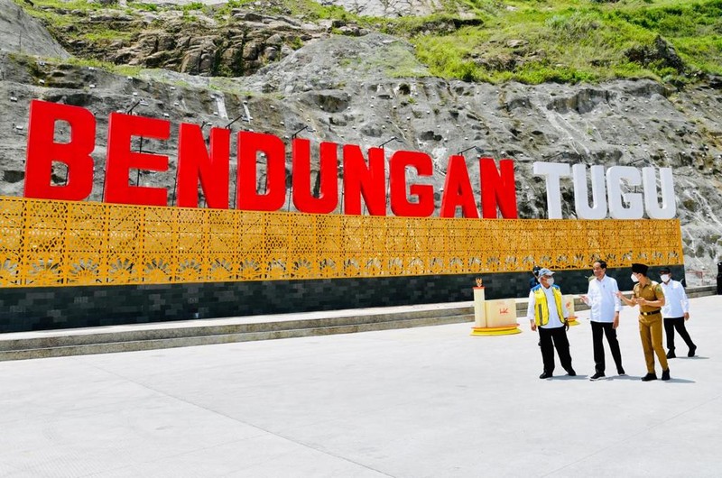 Peresmian Bendungan Tugu dan Bendungan Gongseng, Trenggalek, Selasa (30/11/2021). (Dok: Biro Pers Sekretariat Presiden)