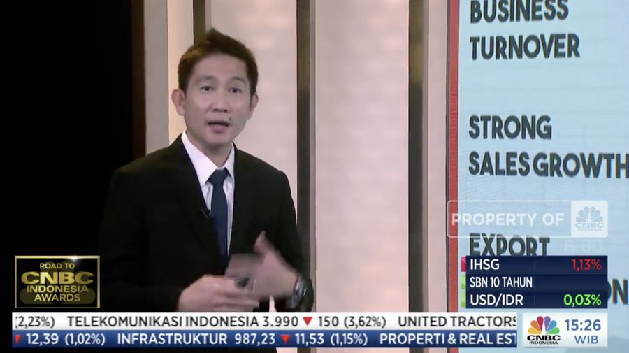 Ricky Afrianto Global Marketing Director of Mayora Group. (Tangkapan layar CNBC TV)