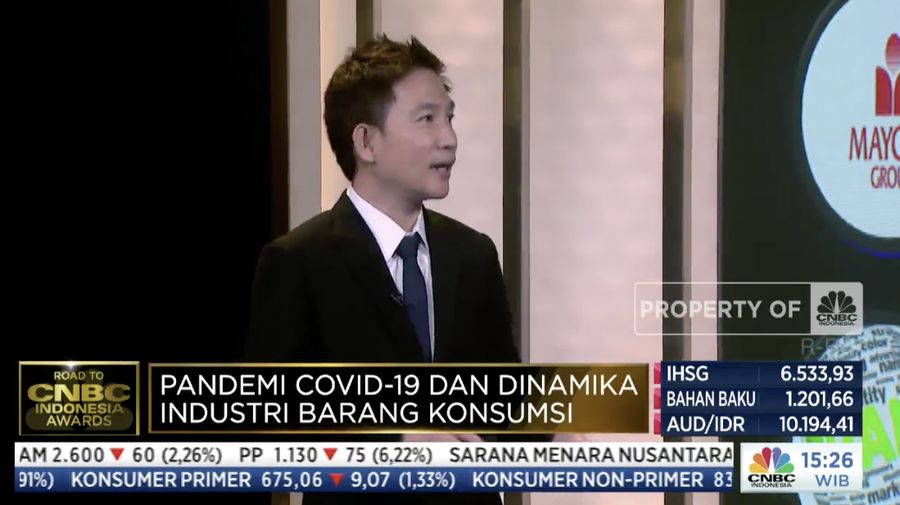Ricky Afrianto Global Marketing Director of Mayora Group. (Tangkapan layar CNBC TV)
