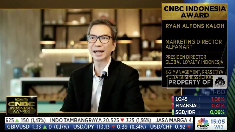 Ryan Alfons Kaloh, Marketing Director Alfamart. (Tangkapan layar CNBC TV)