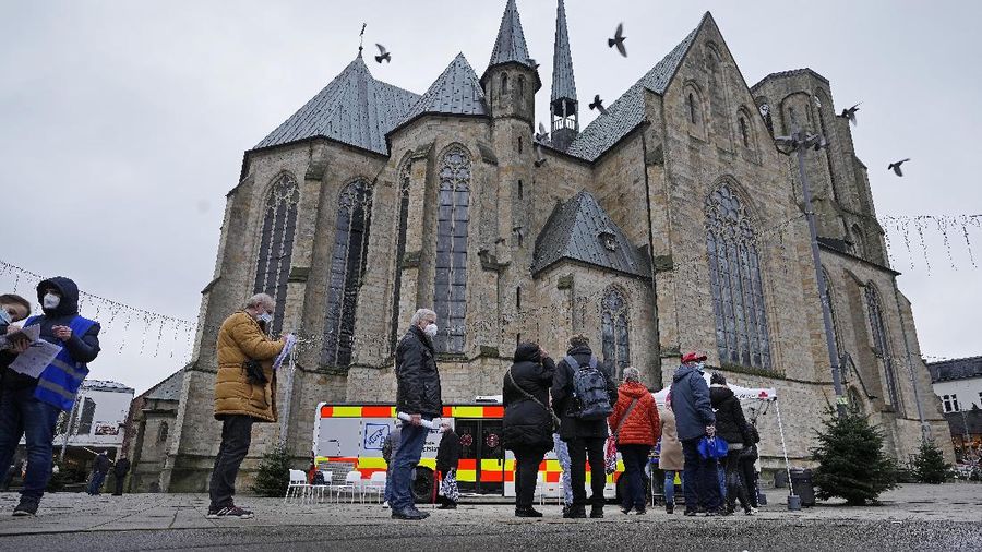 Lonjakan kasus Covid-19 di Jerman. (AP/Frank Molter)