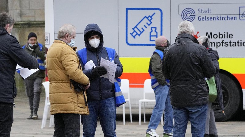 Lonjakan kasus Covid-19 di Jerman. (AP/Frank Molter)