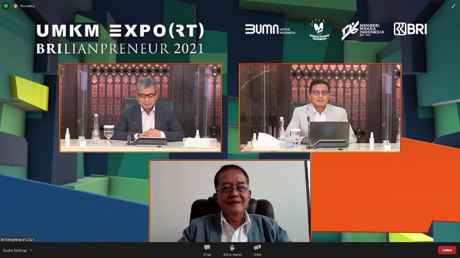 Tangkapan Layar Press Conference BRIlianpreneur 2021