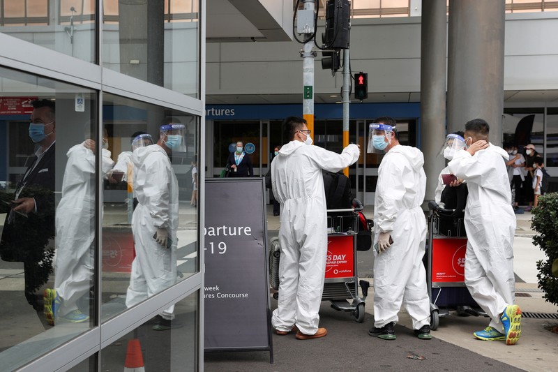 Lonjakan kasus covid di Australia (via REUTERS/STRINGER)