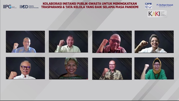 Webinar bertajuk Kolaborasi Publik-Swasta untuk Meningkatkan Transparansi & Tata Kelola yang Baik Selama Masa Pandemi, Selasa (30/11/2021). Webinar bertajuk Kolaborasi Publik-Swasta untuk Meningkatkan Transparansi & Tata Kelola yang Baik Selama Masa Pandemi, Selasa (30/11/2021).