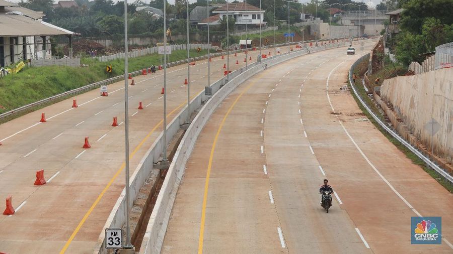 Progres Tol Cinere - Serpong Seksi 2 (CNBC Indonesia/Andrean Kristianto)