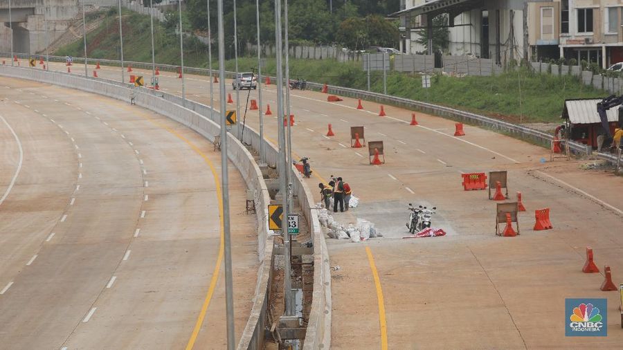 Progres Tol Cinere - Serpong Seksi 2 (CNBC Indonesia/Andrean Kristianto)