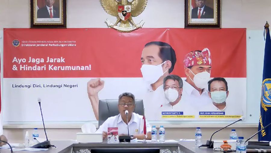ers Penanganan Pintu Masuk dan Keluar Perjalanan Internasional Melalui Udara (Tangkapan layar Youtube Kementerian Perhubungan RI)