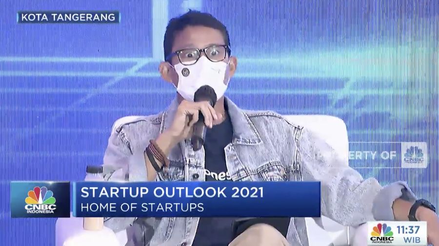 Sandiaga Uno, Menteri Pariwisata dan Ekonomi Kreatif. (Tangkapan layar CNBC TV)