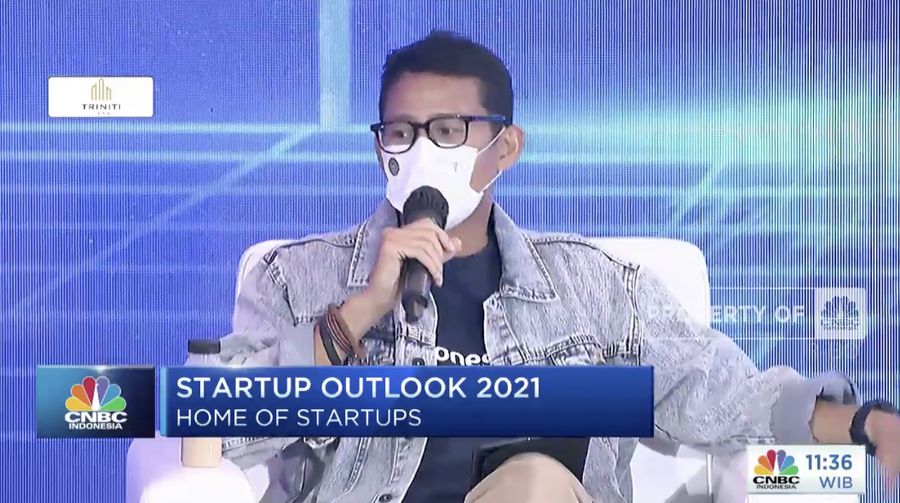 Sandiaga Uno, Menteri Pariwisata dan Ekonomi Kreatif. (Tangkapan layar CNBC TV)