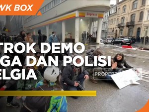 Bentrok Demo Warga dan Polisi di Belgia