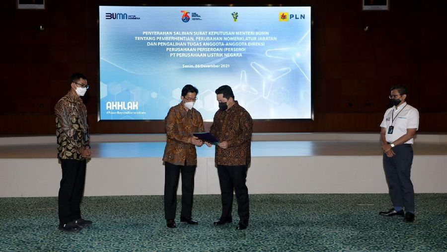 Erick Thohir angkat Darmawan Prasodjo sebagai Direktur Utama PLN. (PLN)