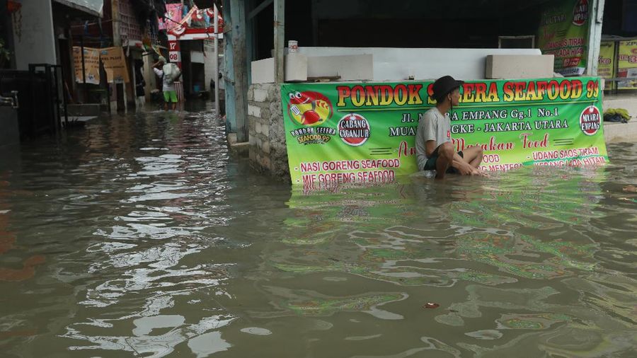 Banjir Rob di Muara Angke (CNBC Indonesia/Andrean Kristianto)