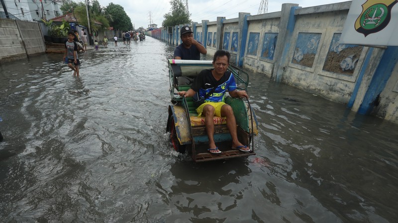 Banjir Rob di Muara Angke (CNBC Indonesia/Andrean Kristianto)