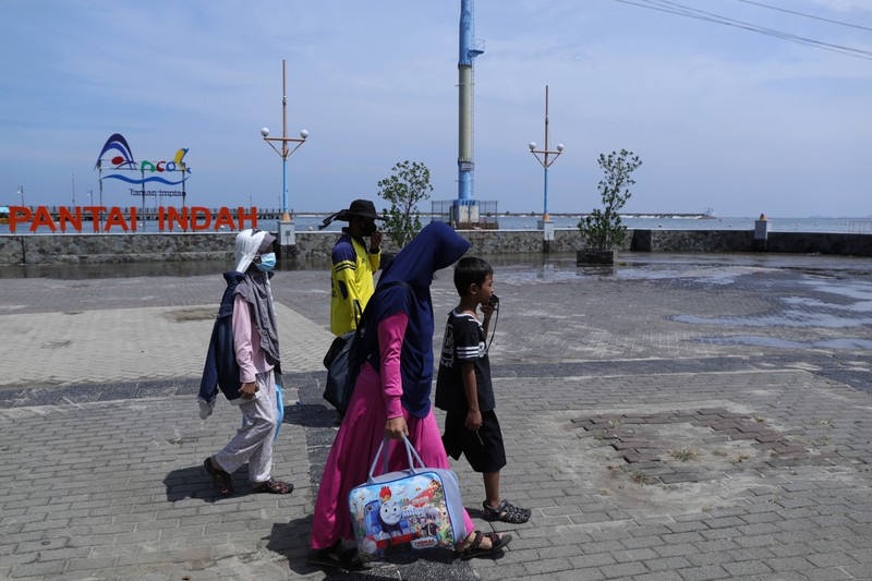 Banjir Rob di Pantai Ancol (CNBC Indonesia/Tri Susilo)