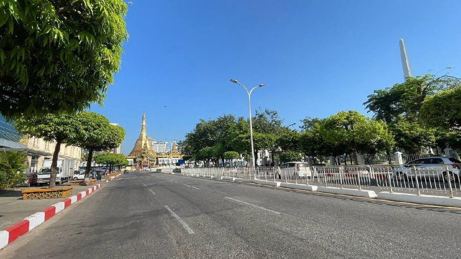 Empty streets are seen as locals stage a 