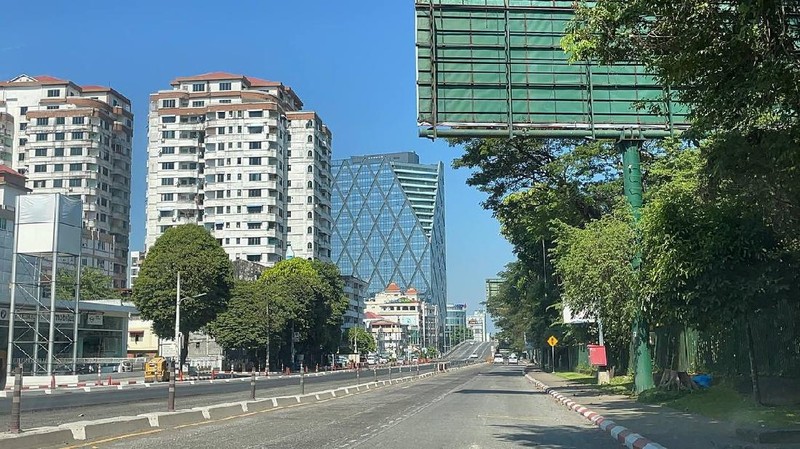 Empty streets are seen as locals stage a 