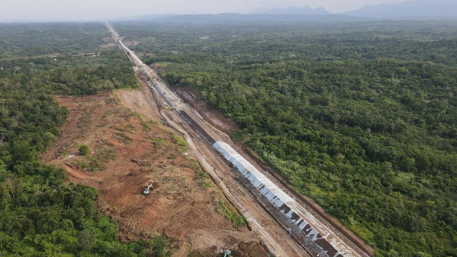 Proyek Kereta Cepat Jakarta Bandung (KCJB). (CNBC Indonesia/Andrean Kristianto)