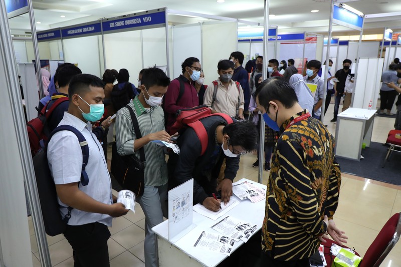 Job Fair 2021 (CNBC Indonesia/Tri Susilo)