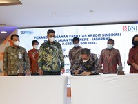 BNI dan PT SMI Guyur Proyek Cijago Rp2,68 T